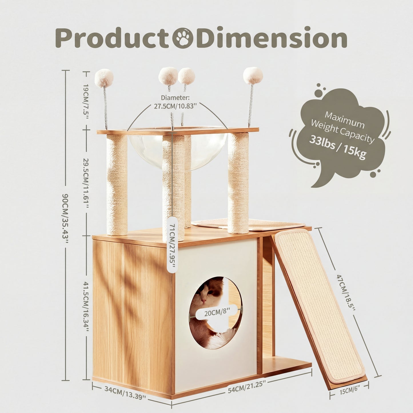 Modern Climb & Lounge Cat Condo