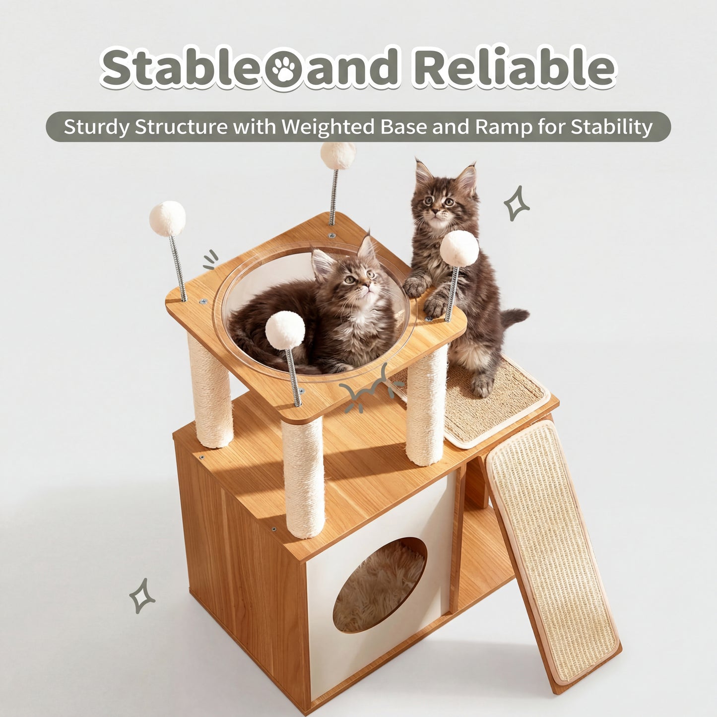 Modern Climb & Lounge Cat Condo