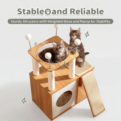 Modern Climb & Lounge Cat Condo