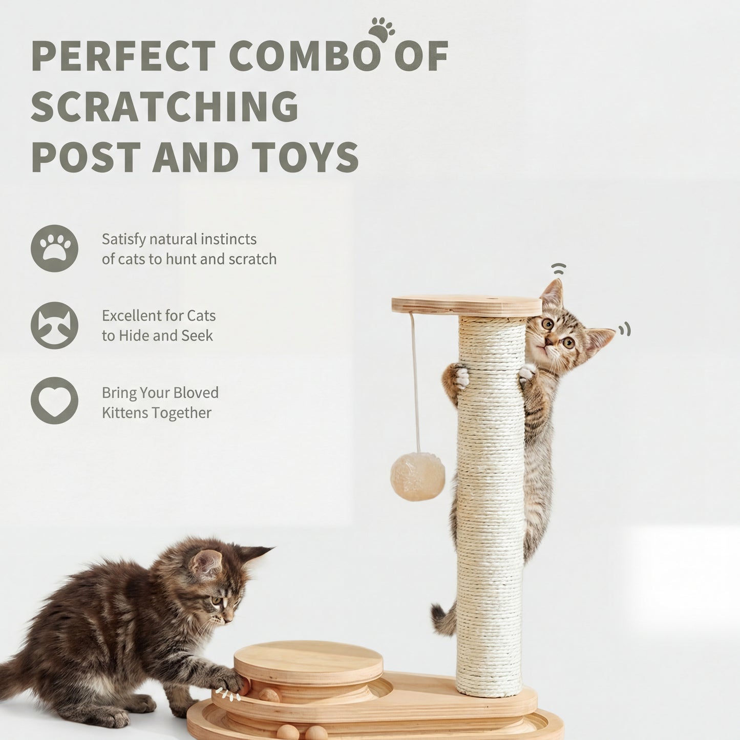 Pine Play & Scratch Tower