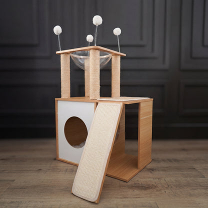 Modern Climb & Lounge Cat Condo